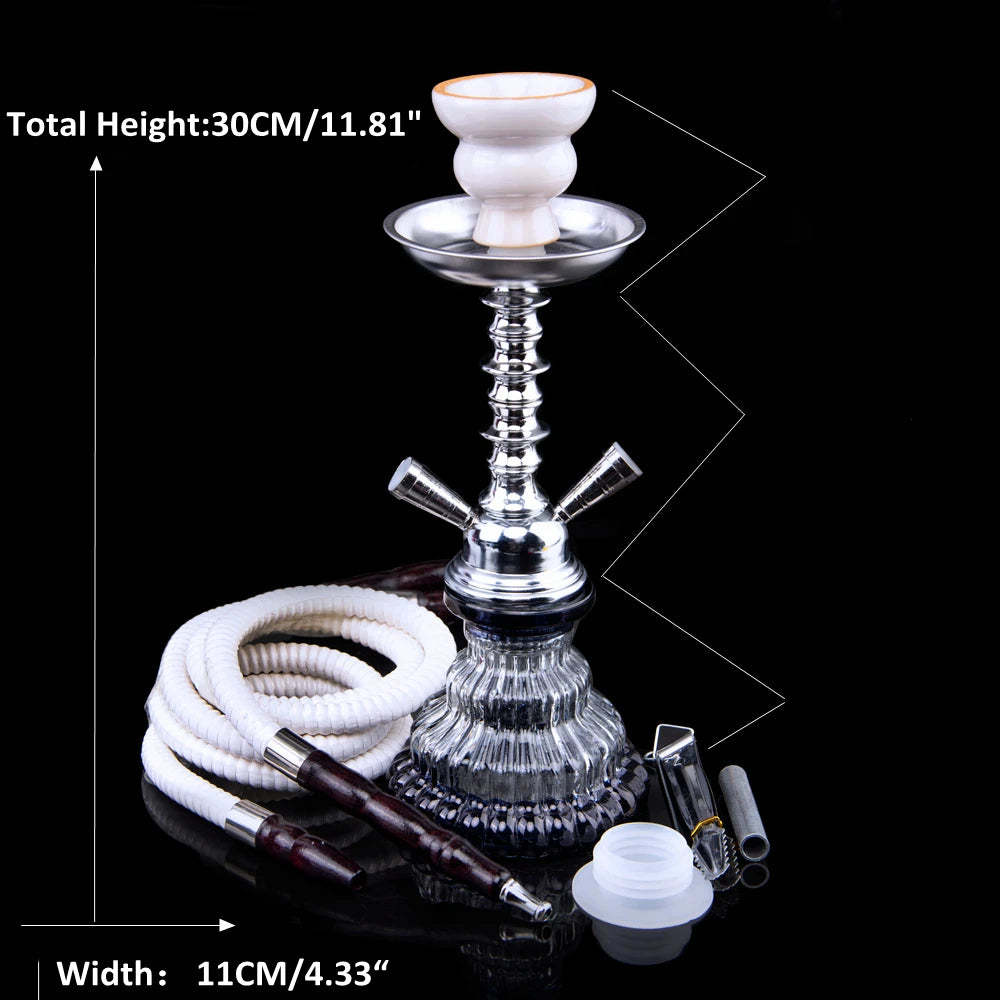 Cachimba Premium Doble Manguera – Diseño Elegante y Fumada Suave
