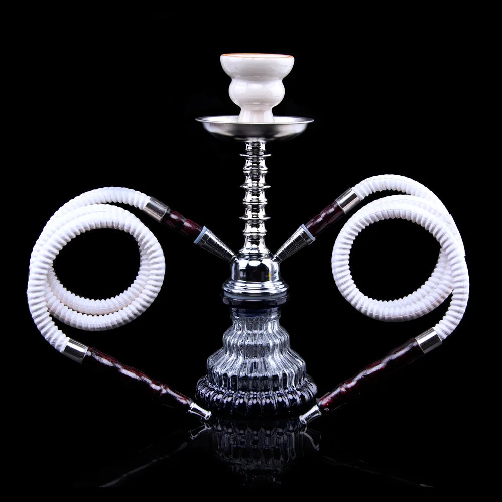 Cachimba Premium Doble Manguera – Diseño Elegante y Fumada Suave